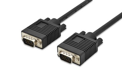 Assmann Electronic - Câble de connexion écran VGA, HD15 M/F, 3.0m, 3Coax/7C, 2xFerrit, noir