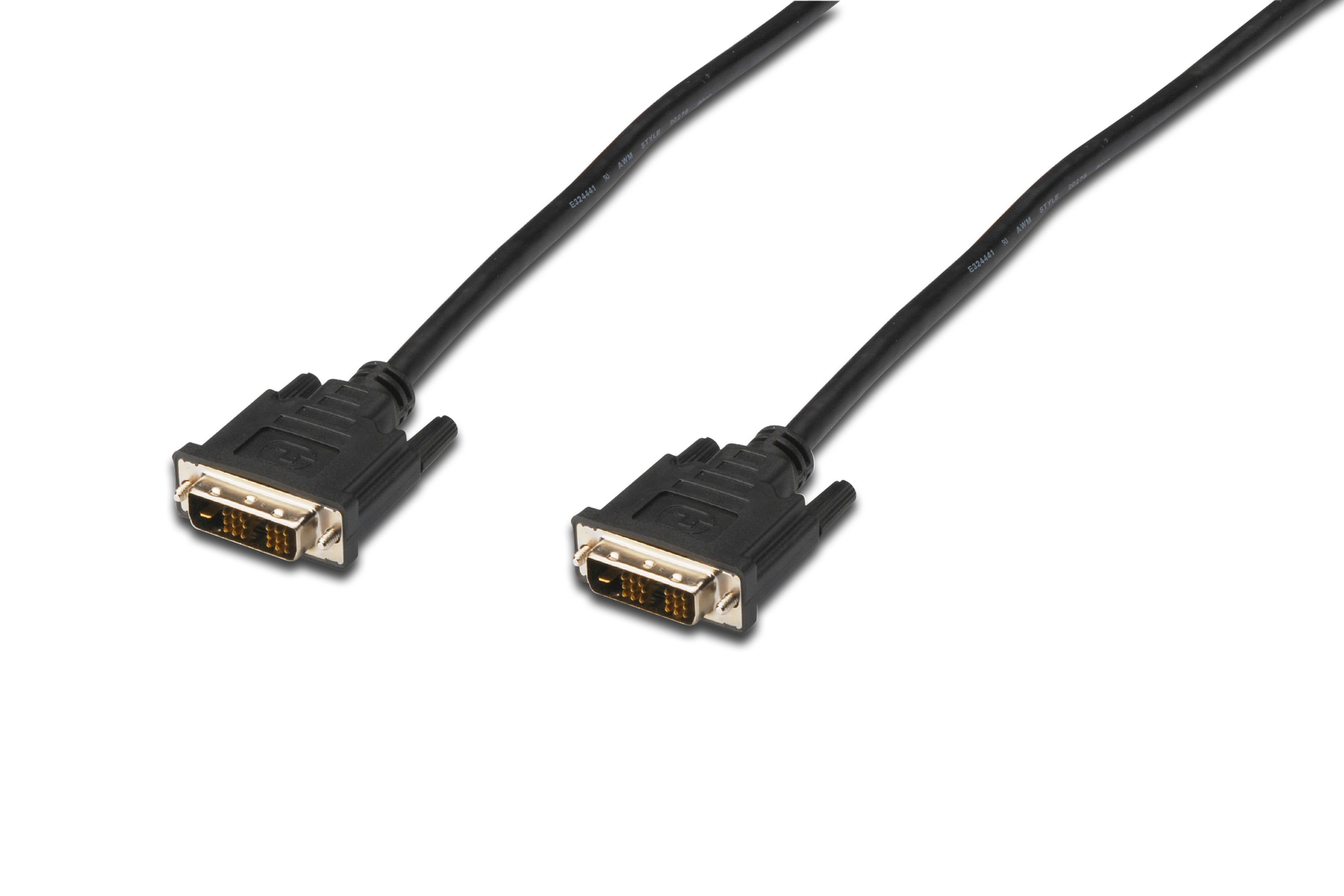 Assmann Electronic - Câble de connexion DVI, DVI(18+1) mâle/femelle, 2.0m, DVI-D Single Link, sw