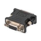 Assmann Electronic - DVI adapter, DVI(24+5) - HD15 M-F, DVI-I dual link, bl