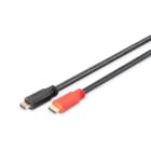 Assmann Electronic - HDMI High Speed connection cable, type A, w- amp. M-M, 15.0m, Full HD, CE, gold,