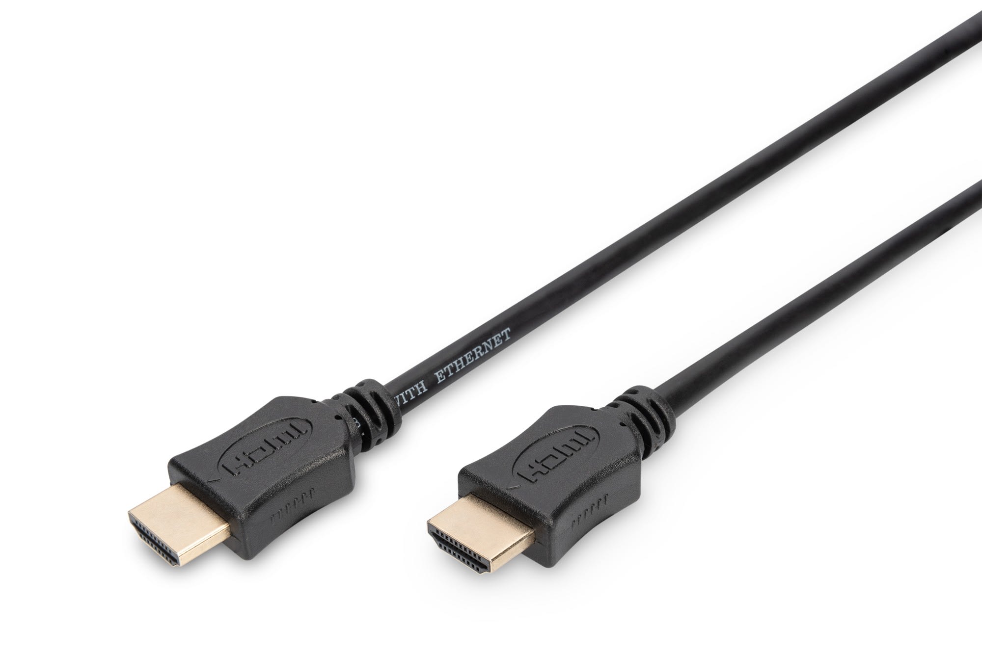 Assmann Electronic - HDMI High Speed connection cable, type A M-M, 5.0m, Full HD 60p, gold, bl