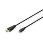 Assmann Electronic - Câble de connexion HDMI haute vitesse, type D - A M/M, 1.0m, Full HD, noir