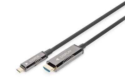 Assmann Electronic - Câble adaptateur USB type-C vers HDMI AOC (fibre optique) HDMI Version 2.0, 4K2K