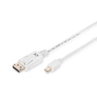 Assmann Electronic - Câble DisplayPort mini DP MM 2m verrouillage conforme DP 1.1a blanc