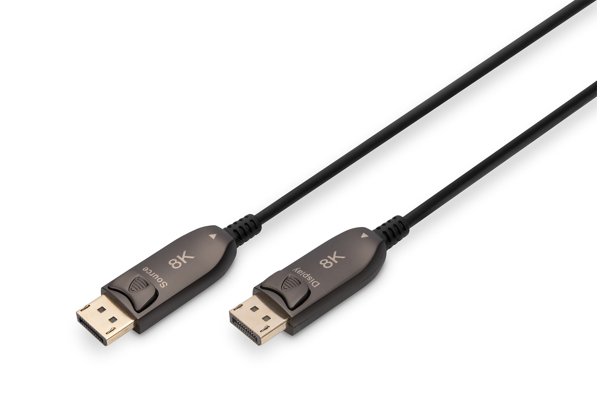 Assmann Electronic - DisplayPort AOC hybrid-fiber connection cable M-M, 20m, UHD 8K@60Hz, CE, gold, b