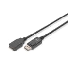 Assmann Electronic - Câble d'extension DisplayPort DP M F 2m verrouillage DP 1.2 noir