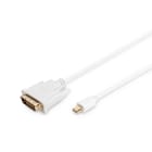 Assmann Electronic - Câble adaptateur mini DP - DVI(24+1) M/M 2m DP 1.1a CE blanc