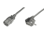 Assmann Electronic - Câble d?alimentation CEE 7/7 90ø coudé - C13 MF, 1.8m, H05VV-F3G 0.75qmm, noir