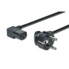 Assmann Electronic - Câble d'alimentation CEE 7/7- C13, 90ø MF, 1.8m, H05VV-F3G 0.75qmm, noir