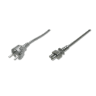 Assmann Electronic - Câble d'alimentation, CEE 7/7 (type F) - C5 M/F, 0,75m, H05VV-F3G 0.75qmm, noir