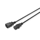 Assmann Electronic - Câble d'extension secteur, C14 - C13 M/F, 1.8m, H05VV-F3G 0.75qmm, noir