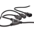Assmann Electronic - Câble distribution secteur, C14 - 2x C13 MF, 1.7m, H05VV-F3G 1.0qmm/0.75qmm noir