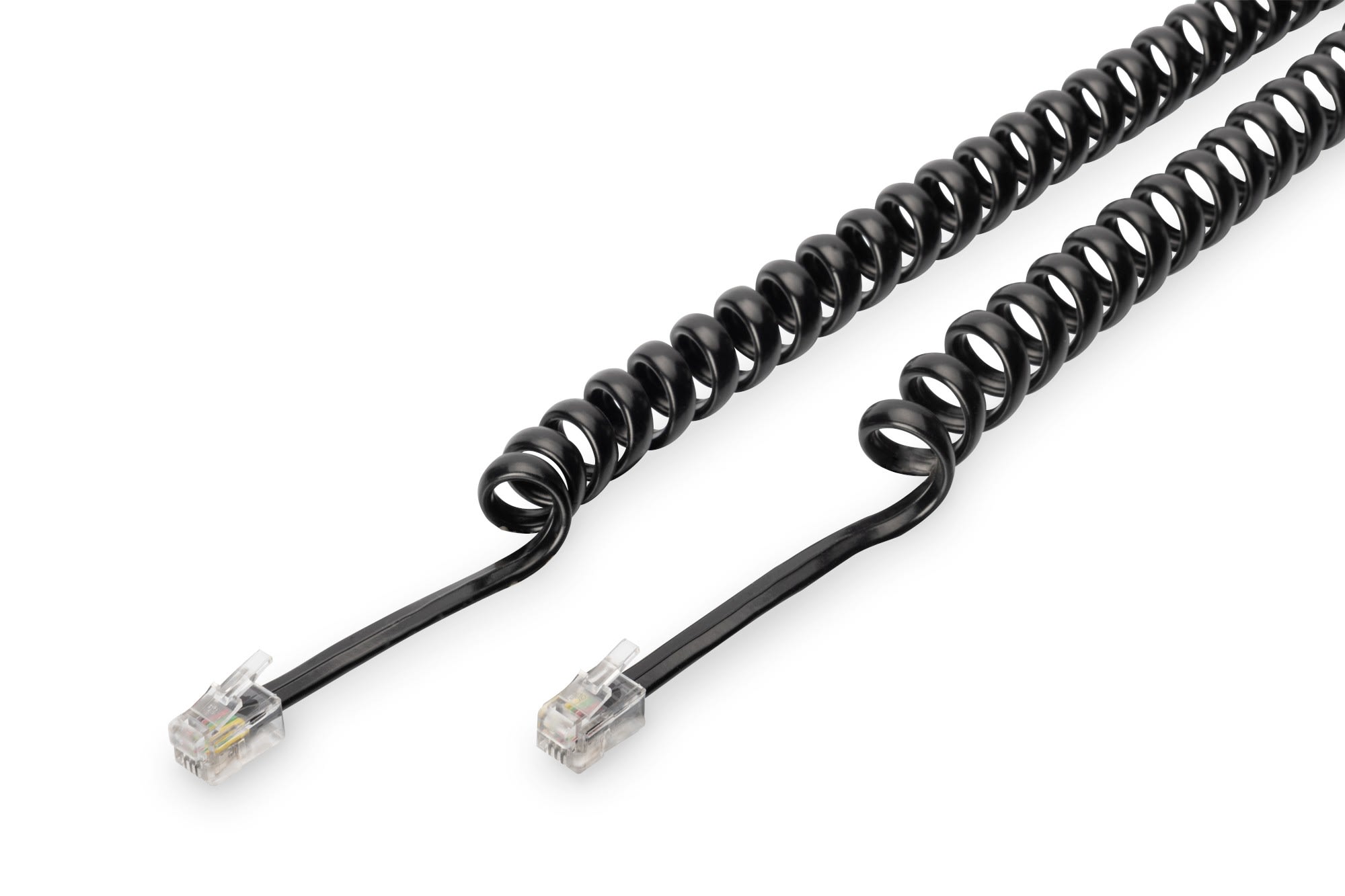 Assmann Electronic - UAE connection cable, RJ10 M-M, 2.0m, CU, 4x7x0,12mm, flat, helic, bl