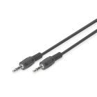 Assmann Electronic - Câble de raccordement audio, stéréo 3.5mm 2.50m, CCS, 2x0.10/10, MM, noir
