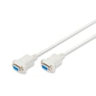 Assmann Electronic - Câble null modem, Sub-D 9 F/F, 1.8m, capuchons encliquetables, beige