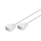 Assmann Electronic - Câble connexion transfert de données, Sub-D9 F/F, 2.0m, série, surmoulé, beige