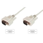 Assmann Electronic - Câble connexion transfert de données, Sub-D9 M/M, 3.0m, série, surmoulé, beige