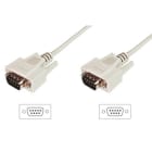 Assmann Electronic - Câble connexion transfert de données, Sub-D9 M/M, 3.0m, série, surmoulé, beige