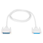 Assmann Electronic - Câble d'extension Sub-D 25 M/F, 2m, série/parallèle, surmoulé, beige