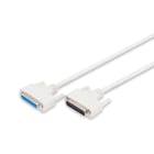 Assmann Electronic - Câble d'extension Sub-D 25 M/F, 2m, série/parallèle, surmoulé, beige
