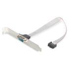 Assmann Electronic - Câble adaptateur slot série en tôle, Sub-D9 - IDC 2x5pin MF 0.25m, beige