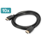 Assmann Electronic - Câble de connexion HDMI haute vitesse, type A MM, 2m, x10, UHD 60p, noir