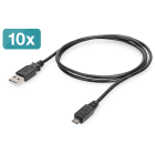 Assmann Electronic - USB 2.0 connection cable, type A - micro B M-M, 1.0m, 10er Set, bl
