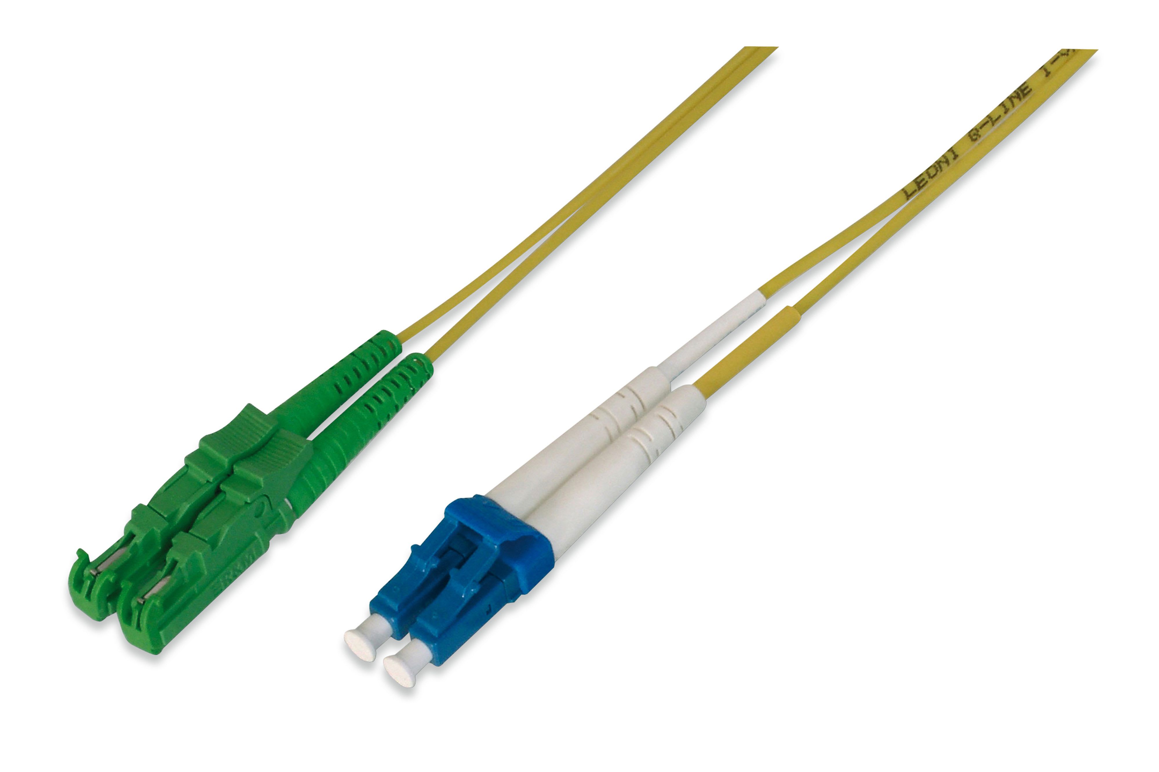 Assmann Electronic - Câble patch FO duplex, E2000 (APC) to LC (PC) R+M, SM OS2 09/125 µ, 1 m