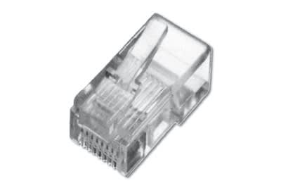 Assmann Electronic - Connecteur modulaire pour câble plat 6P6C non blindé, 6 µ or