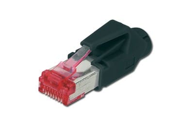 Assmann Electronic - Connecteur enfichable modulaire CAT6 HIROSE TM 21 8P8C, blindé pour câble rond