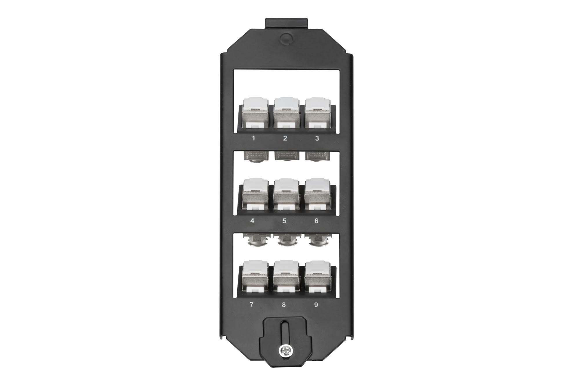 Assmann Electronic - Frame set, 3-level for 9x Keystone Jacks Suitable for OBO-Ackermann GES9