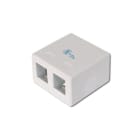 Assmann Electronic - Boîtier de point de consolidation pour 2 modules Keystone blanc pur