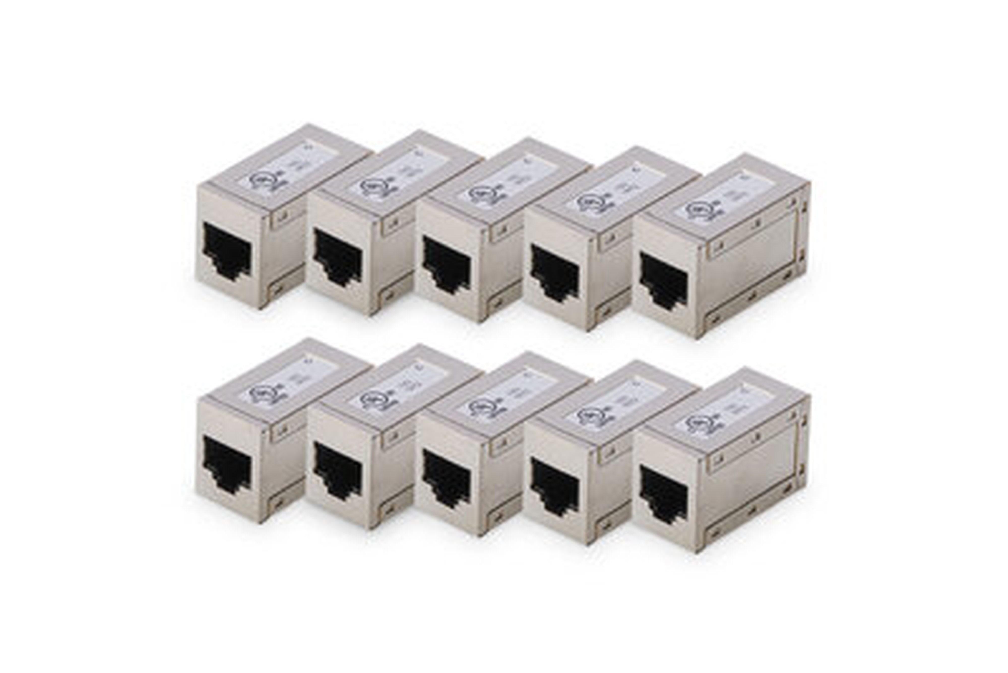 Assmann Electronic - Coupleur modulaire CAT6, blindé 8P8C, 1:1, boîtier en métal, 10 pièces