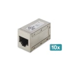 Assmann Electronic - Coupleur modulaire CAT6, blindé 8P8C, 1:1, boîtier en métal, 10 pièces