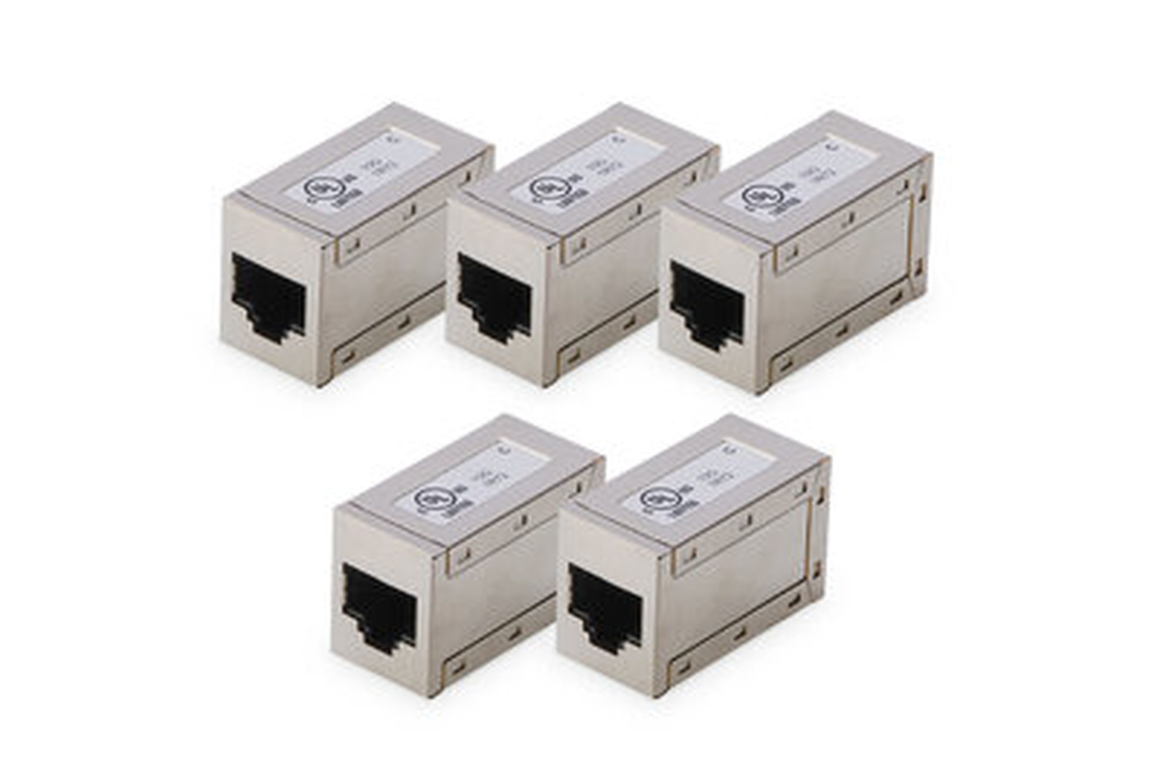 Assmann Electronic - Coupleur modulaire CAT6, blindé 8P8C, 1:1, boîtier en métal, 5 pièces