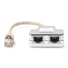 Assmann Electronic - Adaptateur de câble CAT5E, 1:1 blindé 2x RJ45 femelle vers 1x RJ45 mâle, 0,19 m