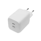 Assmann Electronic - Mini chargeur USB-C, 2 ports, 65 W 2x USB-C, 45+20 W, blanc