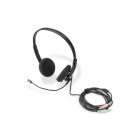 Assmann Electronic - Écouteur stéréo On Ear 1,95 m, unité de commande 2xprises 3,5 mm