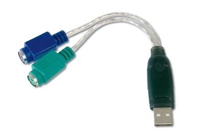 Assmann Electronic - Adaptateur USB vers PS/2, 2 X Mini-Din 6/F, USB A/M