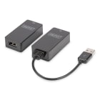 Assmann Electronic - USB Extender, USB1.1, up to 45 m - 150 ft for use with Cat5-5e-6 (UTP, STP or SF