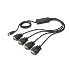 Assmann Electronic - Adaptateur USB vers série, RS232 4 x RS232, type câble, chipset : FT4232H, 1.5m