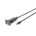 Assmann Electronic - Adaptateur USB type C 2.0 vers série, SUBD 9M Longueur de câble 1m, chipset FTDI