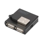 Assmann Electronic - USB 2.0 High-Speed Hub 4-port 4x USB A/F, 1x USB B mini/M, incl. USB cable