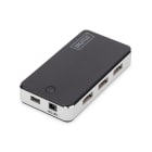 Assmann Electronic - USB 2.0, Hub 7x USB AF, 1xUSB mini avec bloc d'alim. externe 5V DC 3.5A, 1m noir