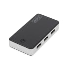 Assmann Electronic - USB 3.0, 4-ports HUB, 4xUSB A/F,1xUSB A/F Cable AM-AM 1.2M, 5V 3,5A, noir