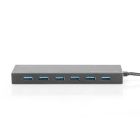 Assmann Electronic - Concentrateur USB 3.0, 7 ports Adaptateur secteur 5V/3,5A inclus, boîtier alum.