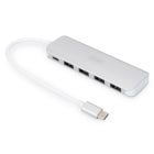 Assmann Electronic - Hub 4 ports USB-C + PD 4 ports USB 3.0, 1 PD pour le chargement, argenté