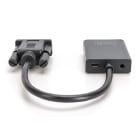 Assmann Electronic - Convertisseur VGA vers HDMI + audio (3,5mm) Full HD (1080p), câble 15 cm noir