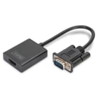 Assmann Electronic - Convertisseur VGA vers HDMI + audio (3,5mm) Full HD (1080p), câble 15 cm noir