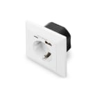 Assmann Electronic - Prise montage encastré 1 x USB Type-C?, 1 x USB A, C5V 2,8A, AC 250V 50Hz, blanc